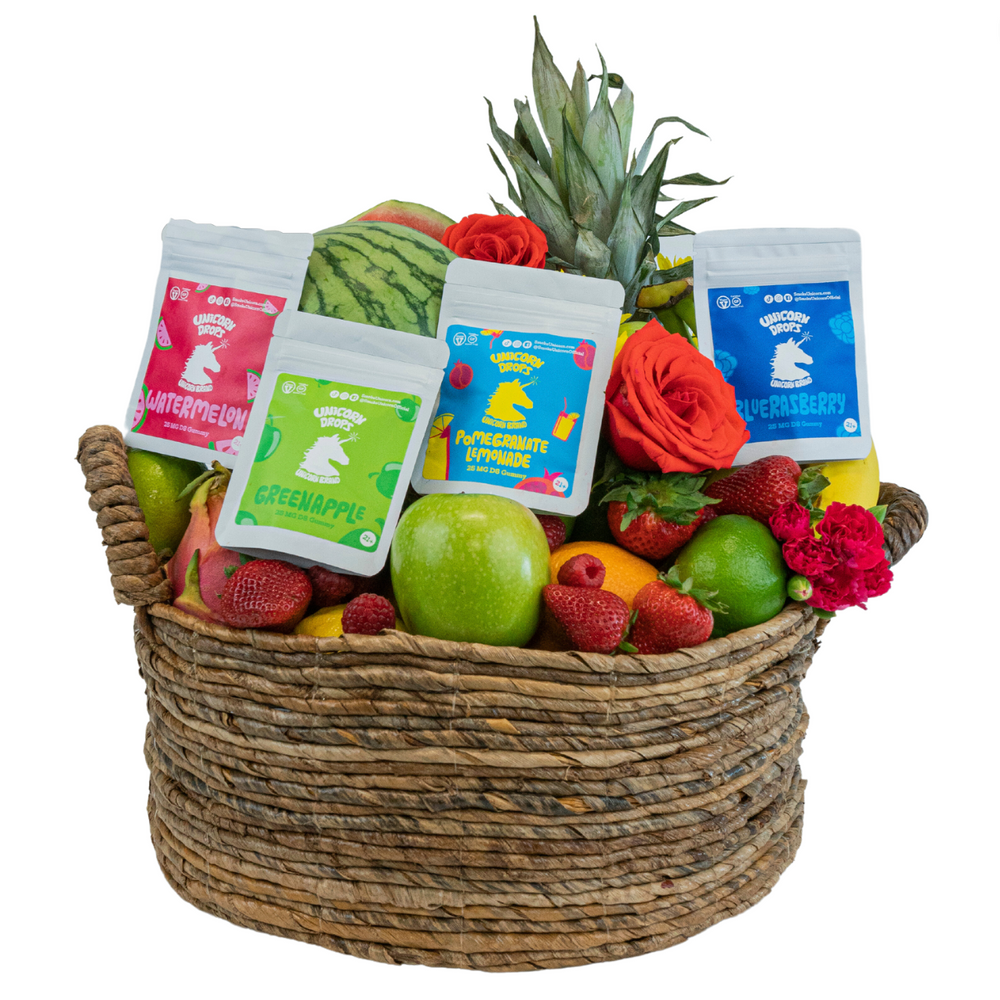 
                  
                    The Fruit Basket - (4) Delta 8 Gummy Packages - 25mg each
                  
                